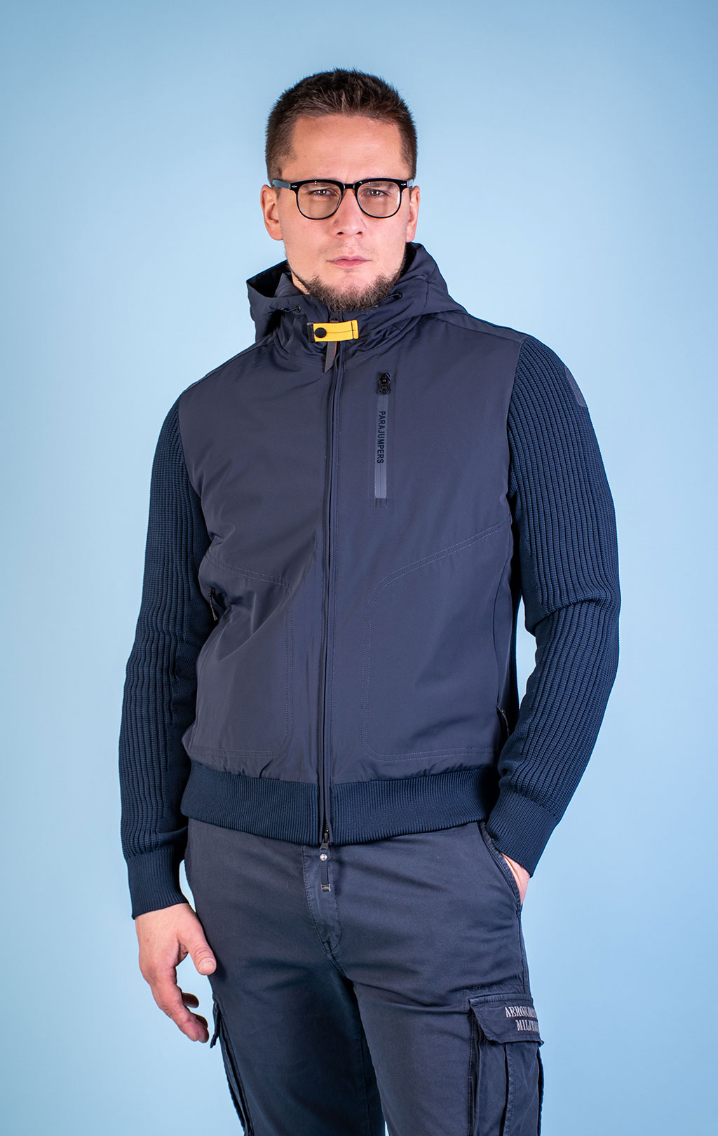 Свитер с капюшоном PARAJUMPERS WILLARD FW 25/26 blue navy 