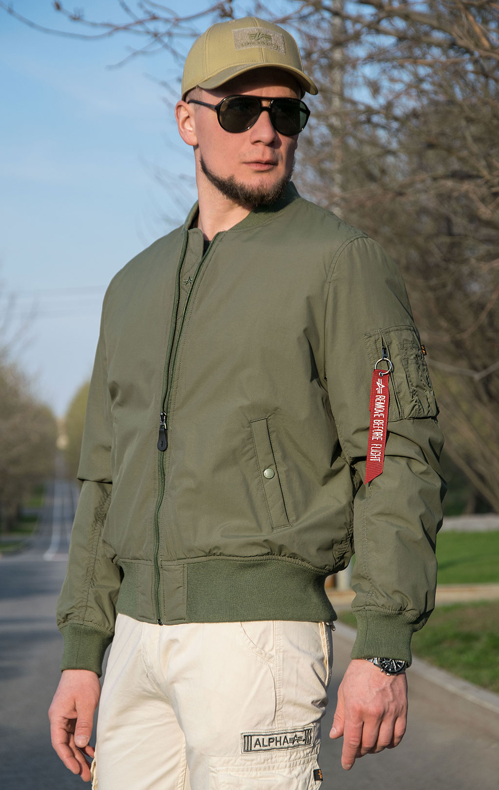 Куртка-бомбер ALPHA INDUSTRIES MA-1 PRIMALOFT sage 