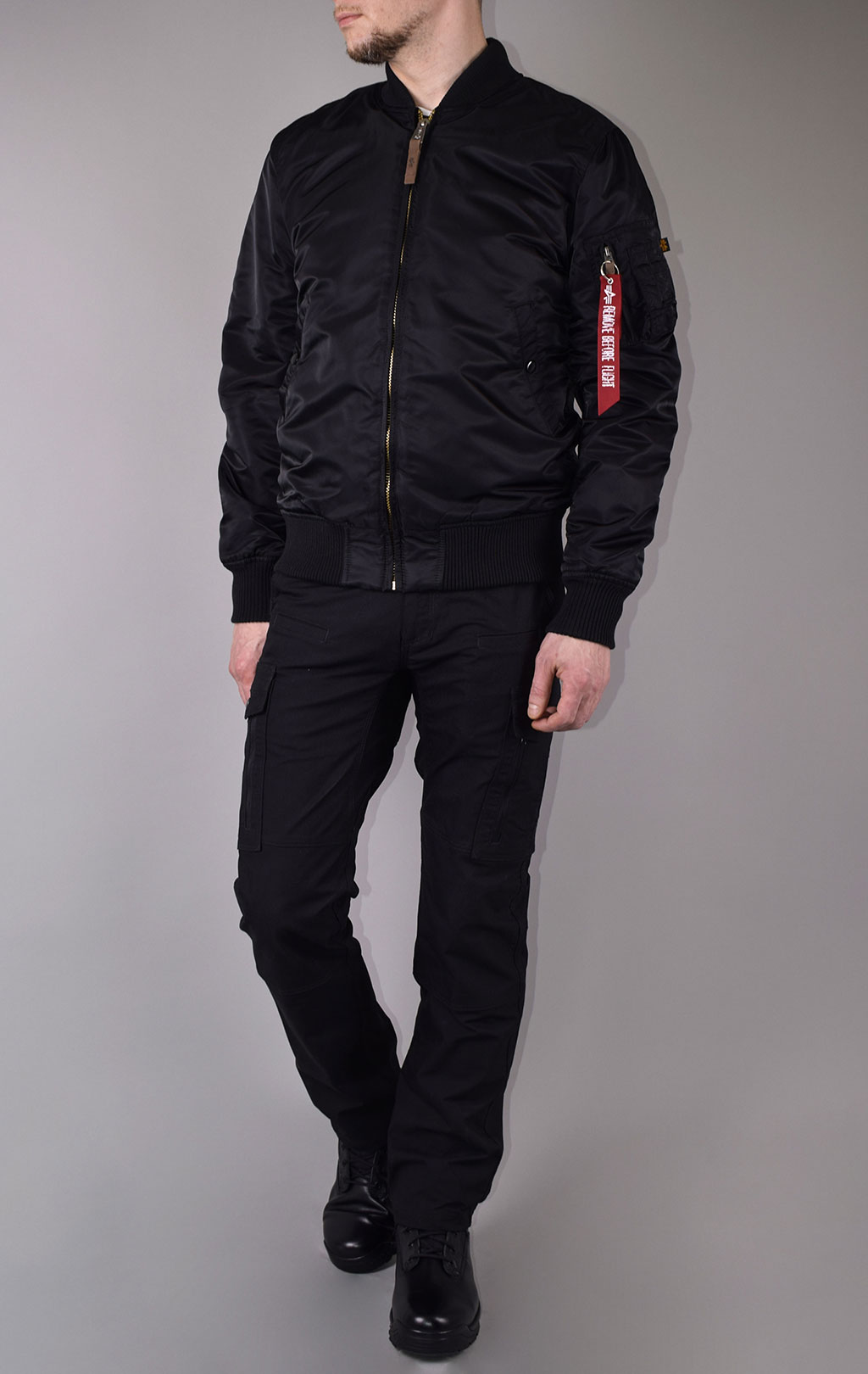 Бомбер ALPHA INDUSTRIES MA-1 VF 59 LONG black 