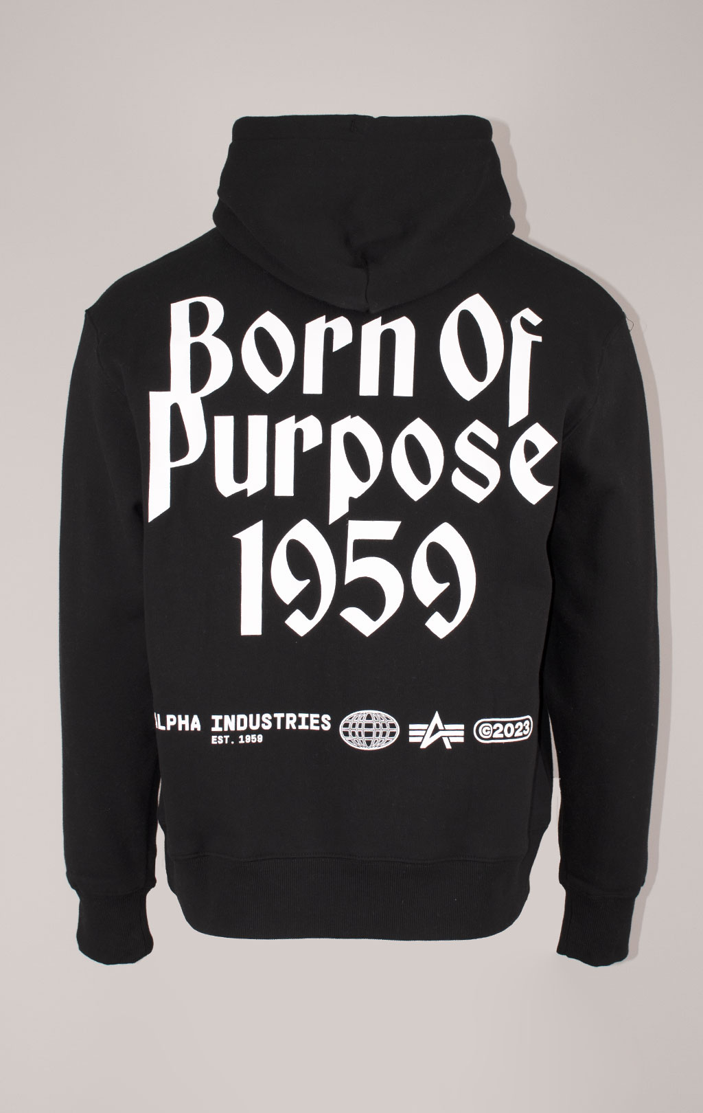 Толстовка ALPHA INDUSTRIES BORN OF PURPOSE HOODIE FW 24/25 black 