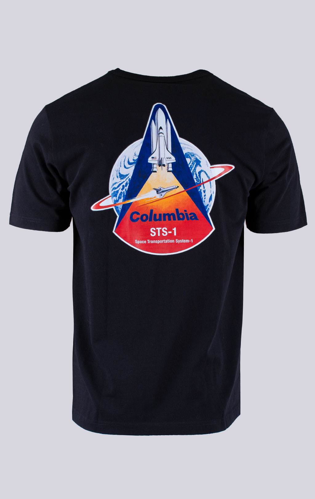 Футболка ALPHA INDUSTRIES NASA COLUMBIA TEE плотная FW 21/22 black 