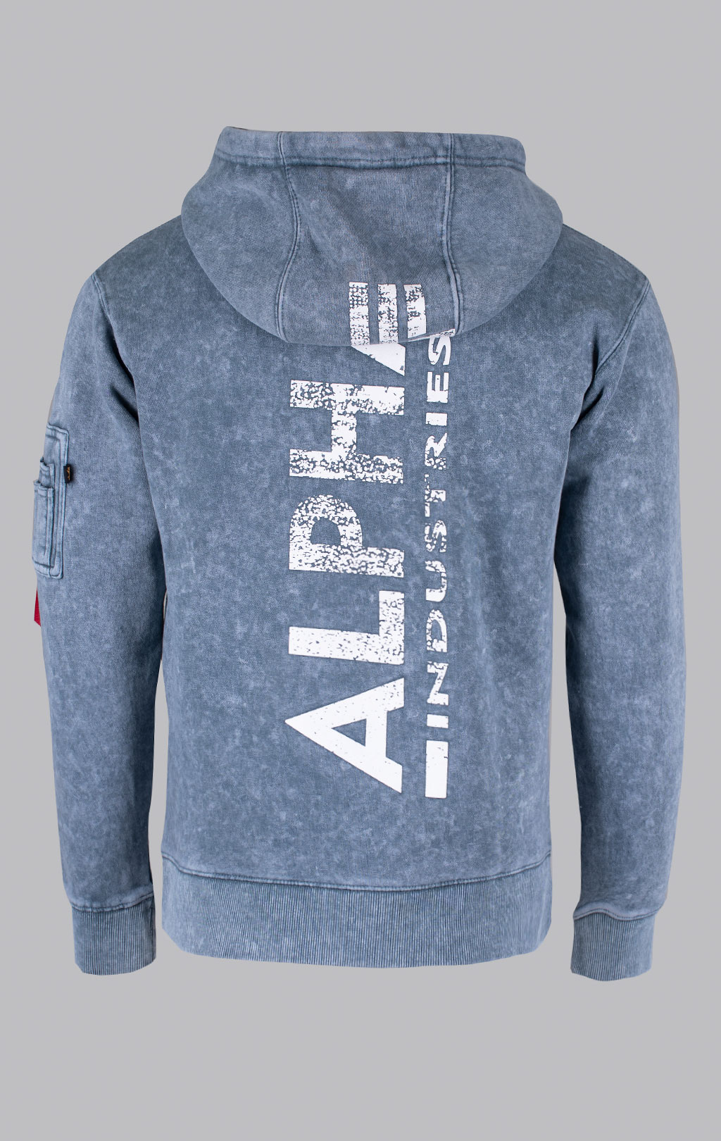 Толстовка ALPHA INDUSTRIES BACK PRINT HOODY VINTAGE denim blue 