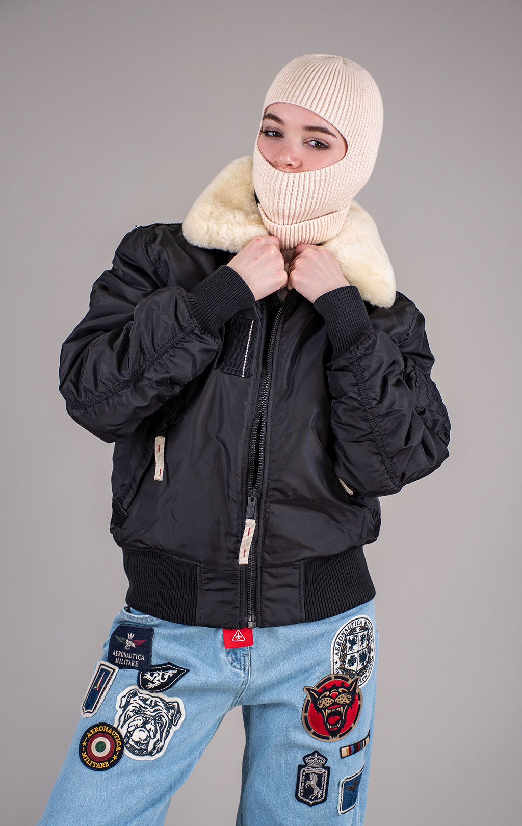 Куртка-пилот ALPHA INDUSTRIES INJECTOR-III black/beige 