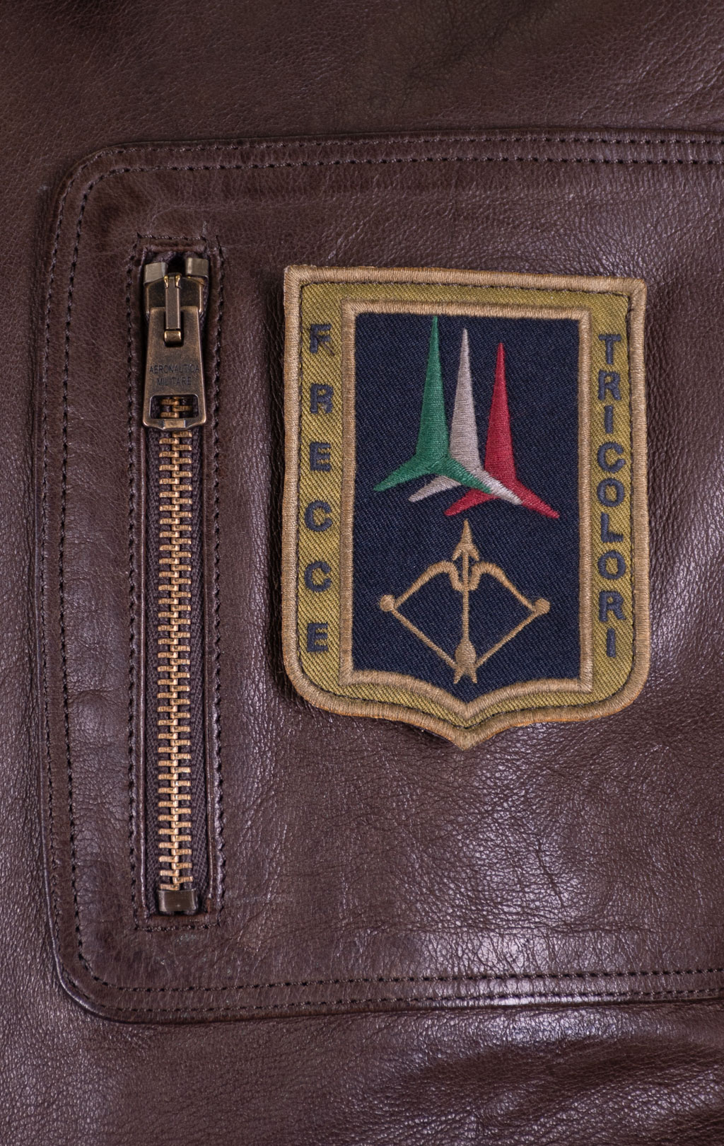 Куртка-пилот AERONAUTICA MILITARE big size кожа SS 26/IT marrone (PN 5058) 