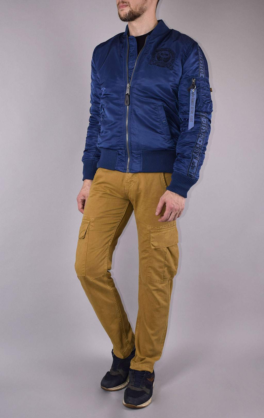 Бомбер ALPHA INDUSTRIES MA-1 60TH ANNIVERSARY new navy 