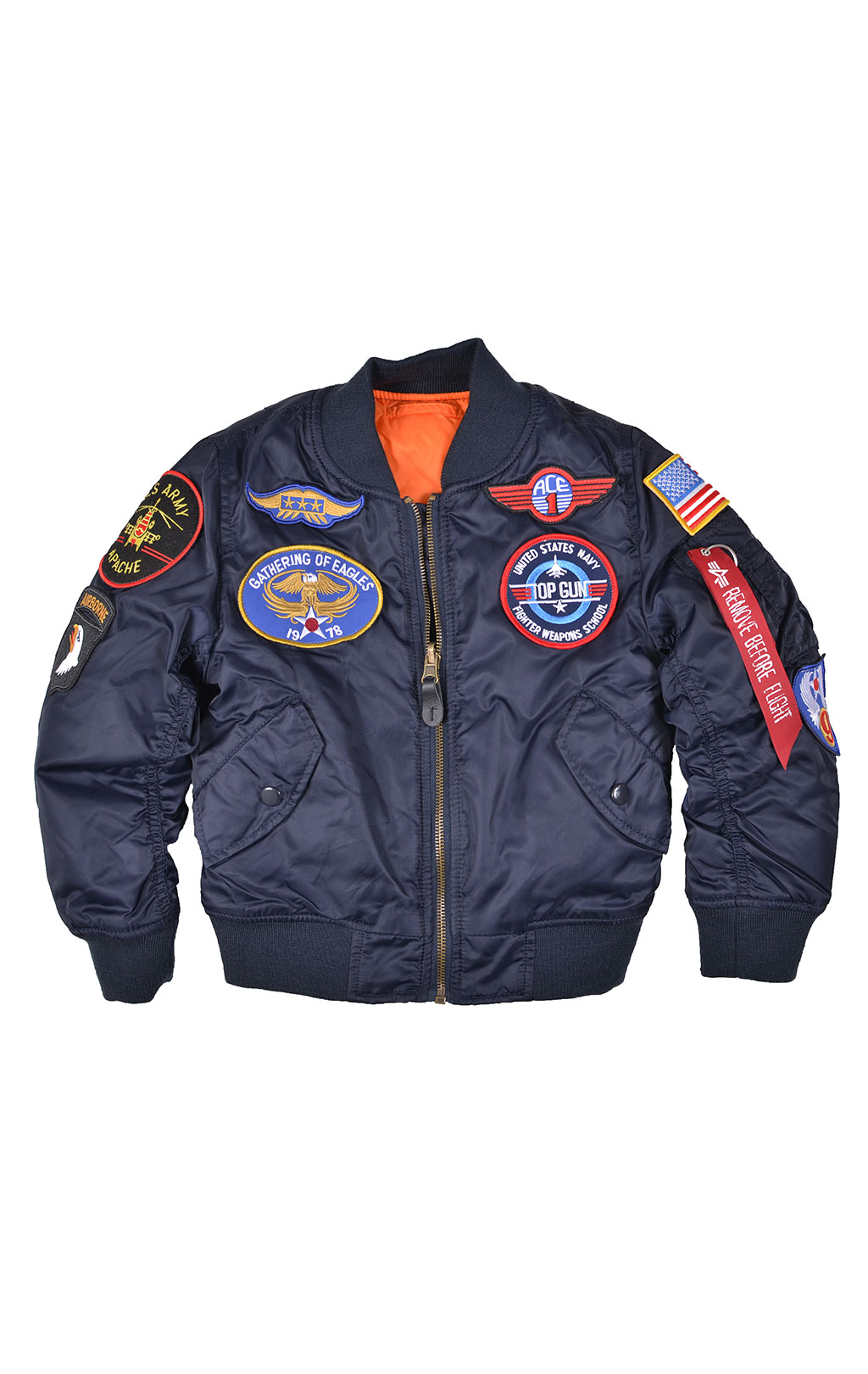 Детская куртка-бомбер лётная ALPHA INDUSTRIES MA-1 Youth Patch Kids rep. blue 