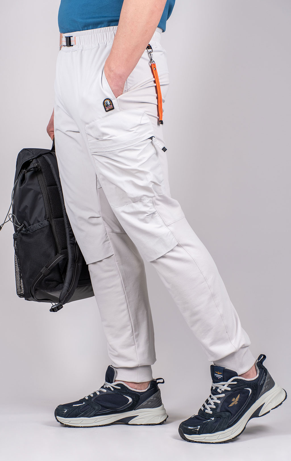 Брюки джоггеры трикотажные PARAJUMPERS OSAGE с карманами SS 25 m ghiaccio 