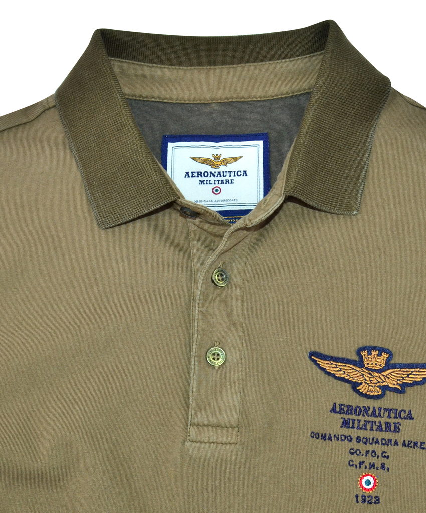 Футболка-поло AERONAUTICA MILITARE dark olive (PO 1202) 