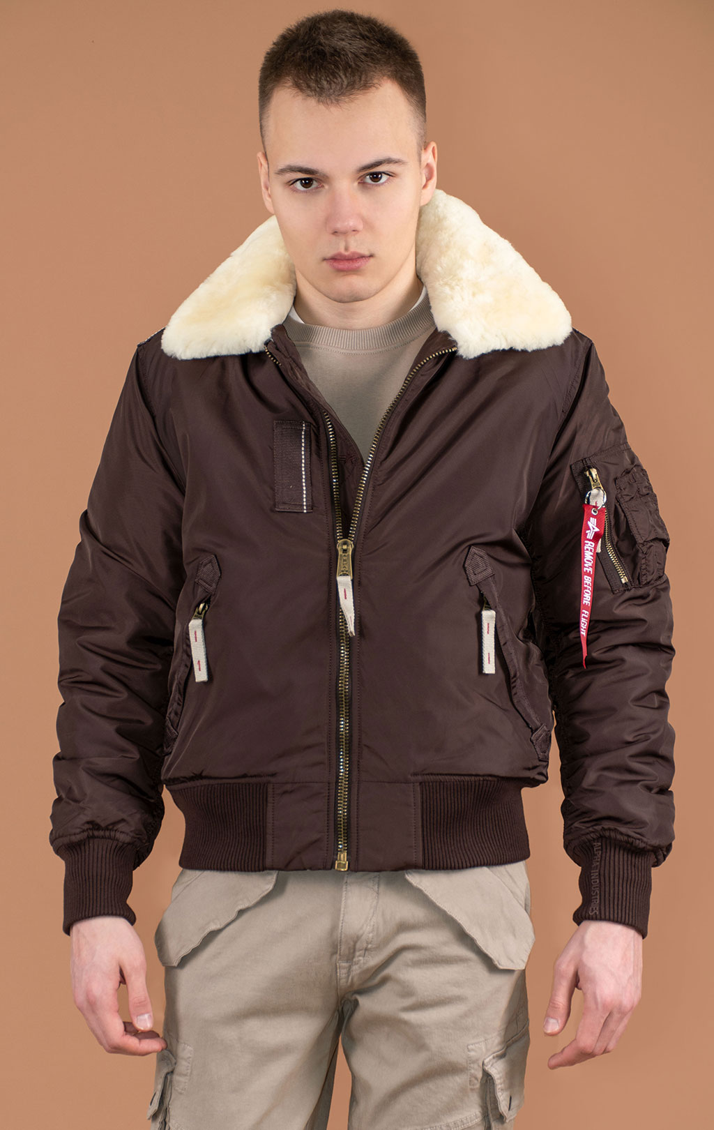 Куртка-пилот ALPHA INDUSTRIES INJECTOR-III hunter brown 