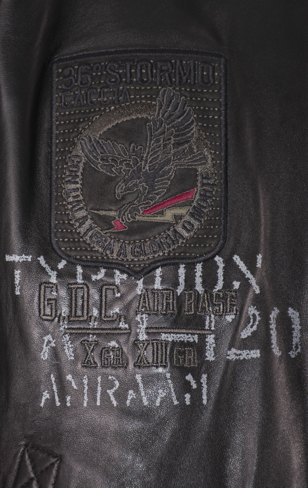 Куртка-пилот AERONAUTICA MILITARE кожа FW 24/25/IN nero (PN 950) 