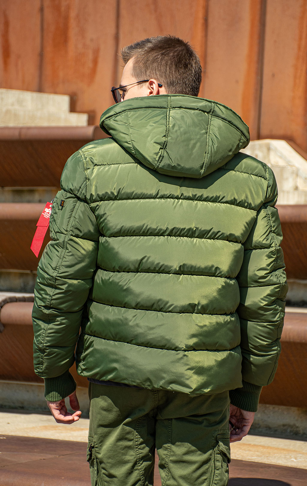 Куртка ALPHA INDUSTRIES HOODED PUFFER ALPHA FD dark green 