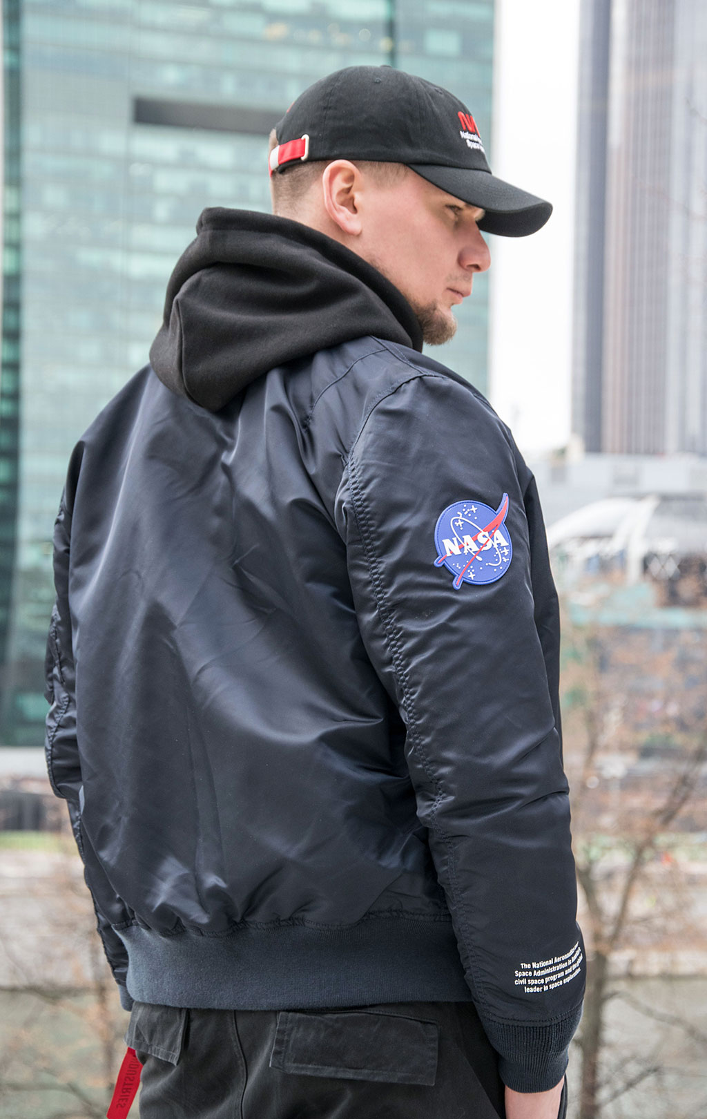 Бомбер-ветровка ALPHA INDUSTRIES L-2B NASA GEN-II FLIGHT JACKET SS 23 m replica blue 