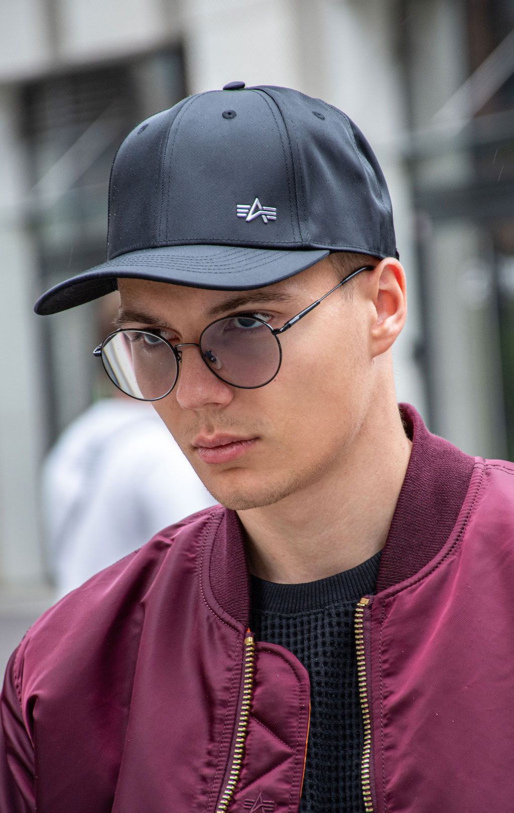Бейсболка ALPHA INDUSTRIES METAL LABEL CAP black/metalsilver 