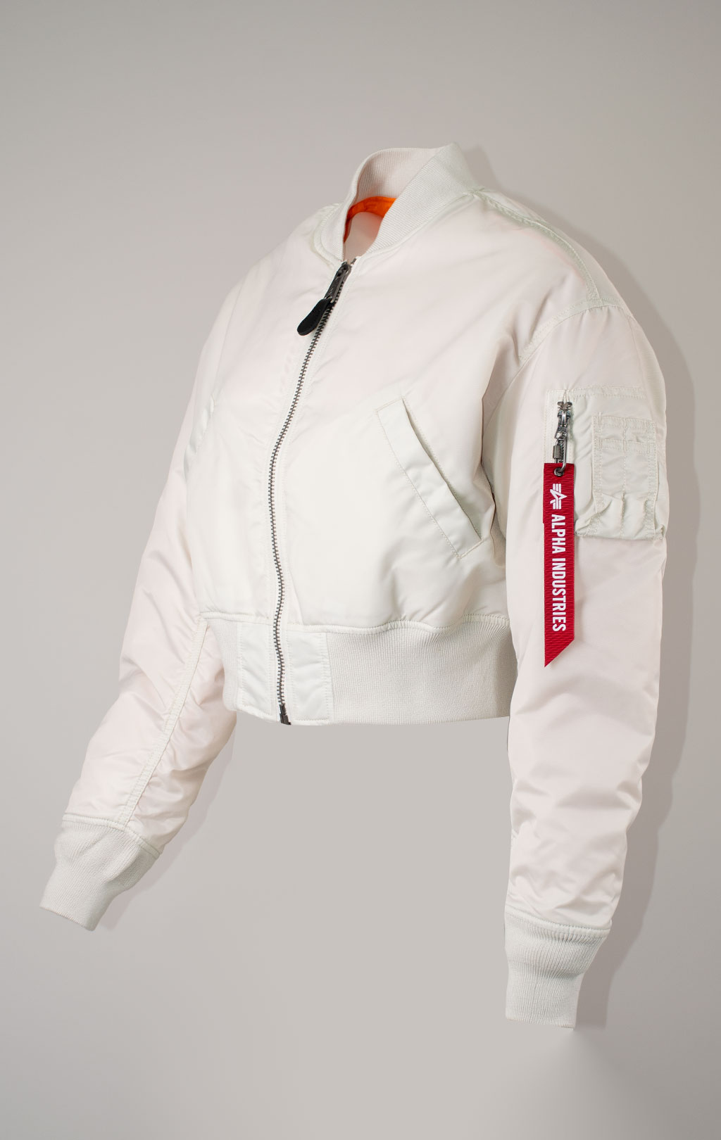 Женский бомбер ALPHA INDUSTRIES MA-1 CROPPED FW 25/26 dune white 
