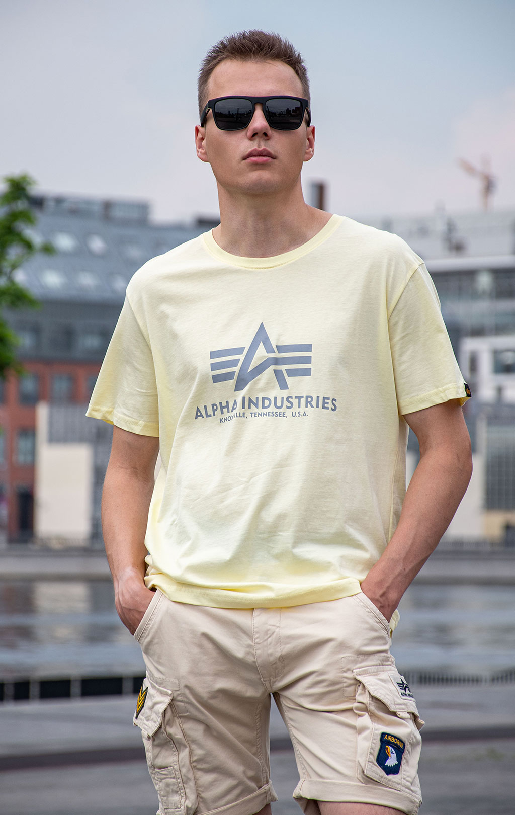 Футболка ALPHA INDUSTRIES BASIC T retro yellow 