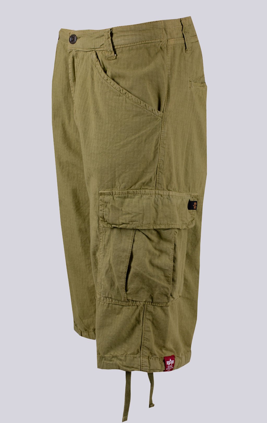 Шорты карго ALPHA INDUSTRIES rip-stop khaki green 