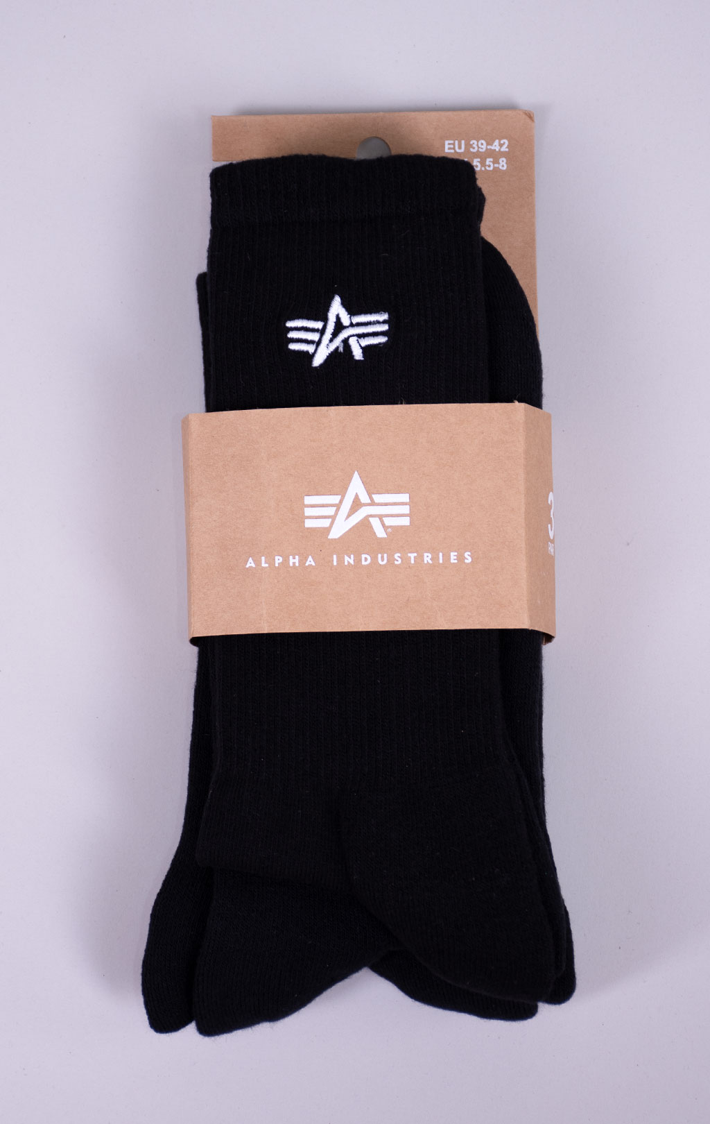 Носки ALPHA INDUSTRIES BASIC SOCKS (упаковка 3 пары) black 