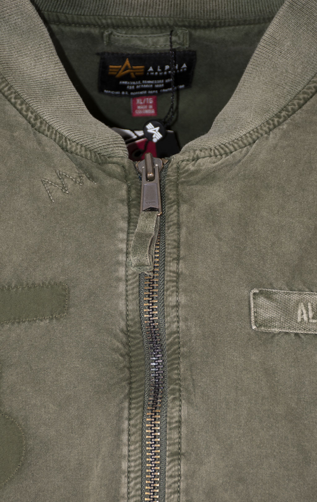 Бомбер-ветровка ALPHA INDUSTRIES L-2B RIP AND REPAIR FLIGHT JACKET SS 24 m OG-107 green 