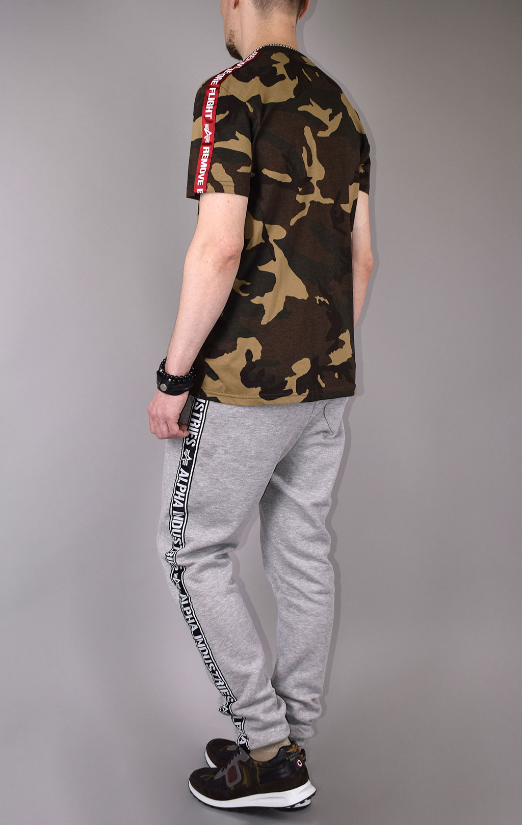 Футболка ALPHA INDUSTRIES RBF TAPE T camo woodland 65 
