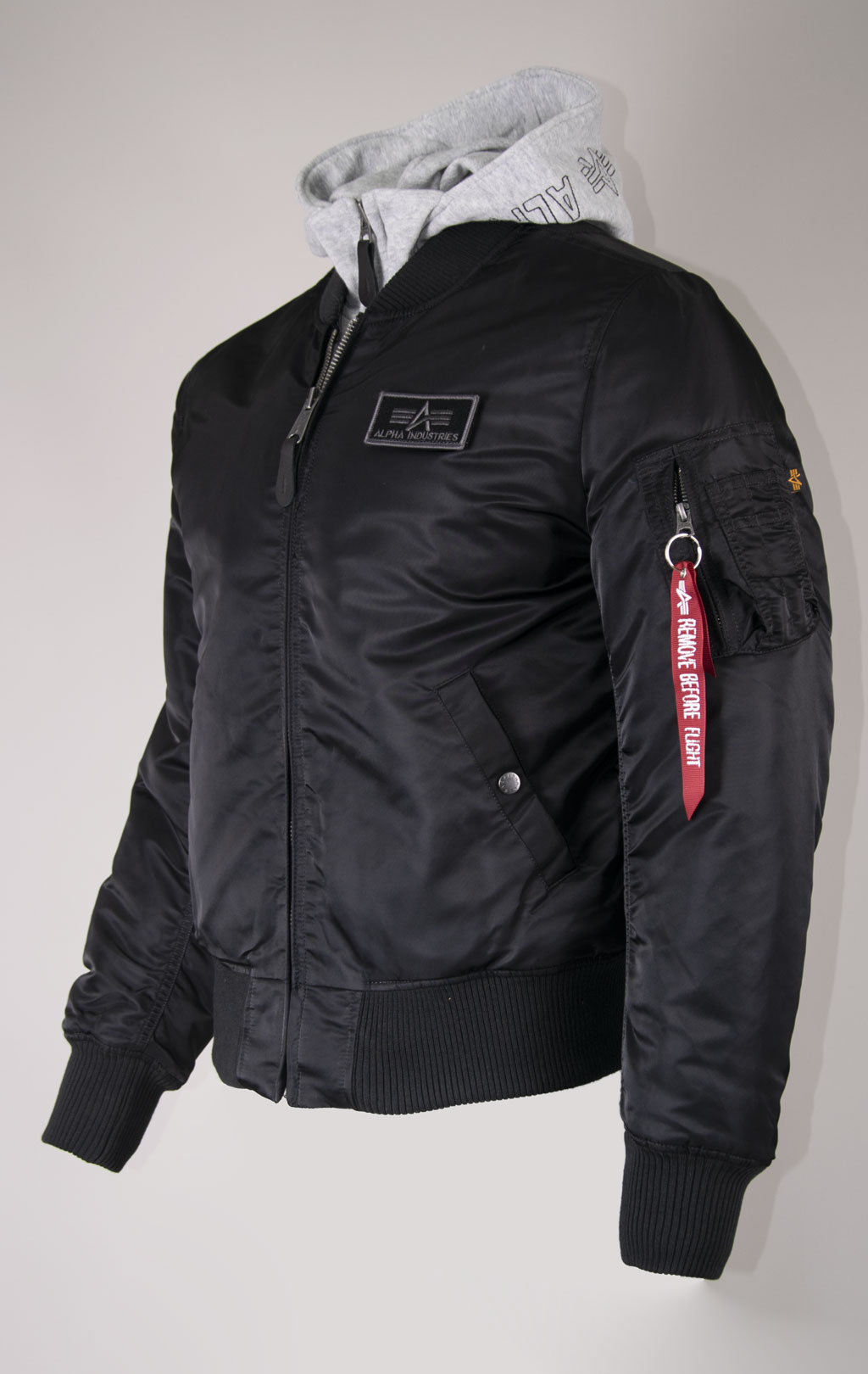 Куртка-бомбер лётная ALPHA INDUSTRIES MA-1 D-Tec big size black 