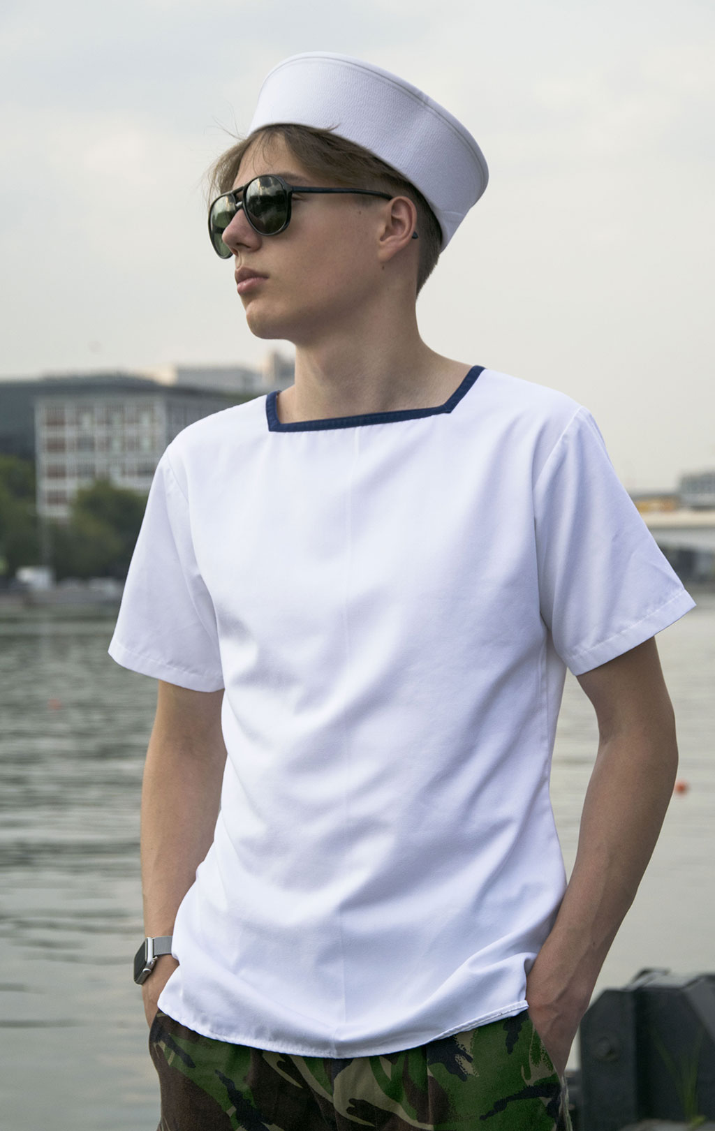 Рубашка матросская white б/у Англия