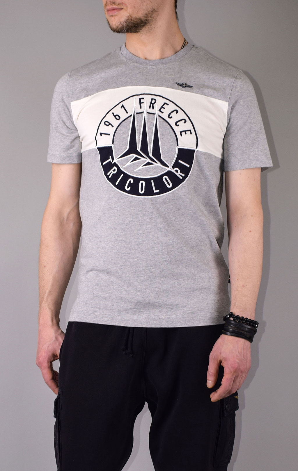 Футболка AERONAUTICA MILITARE SS 20 grigio melange (TS 1698) 