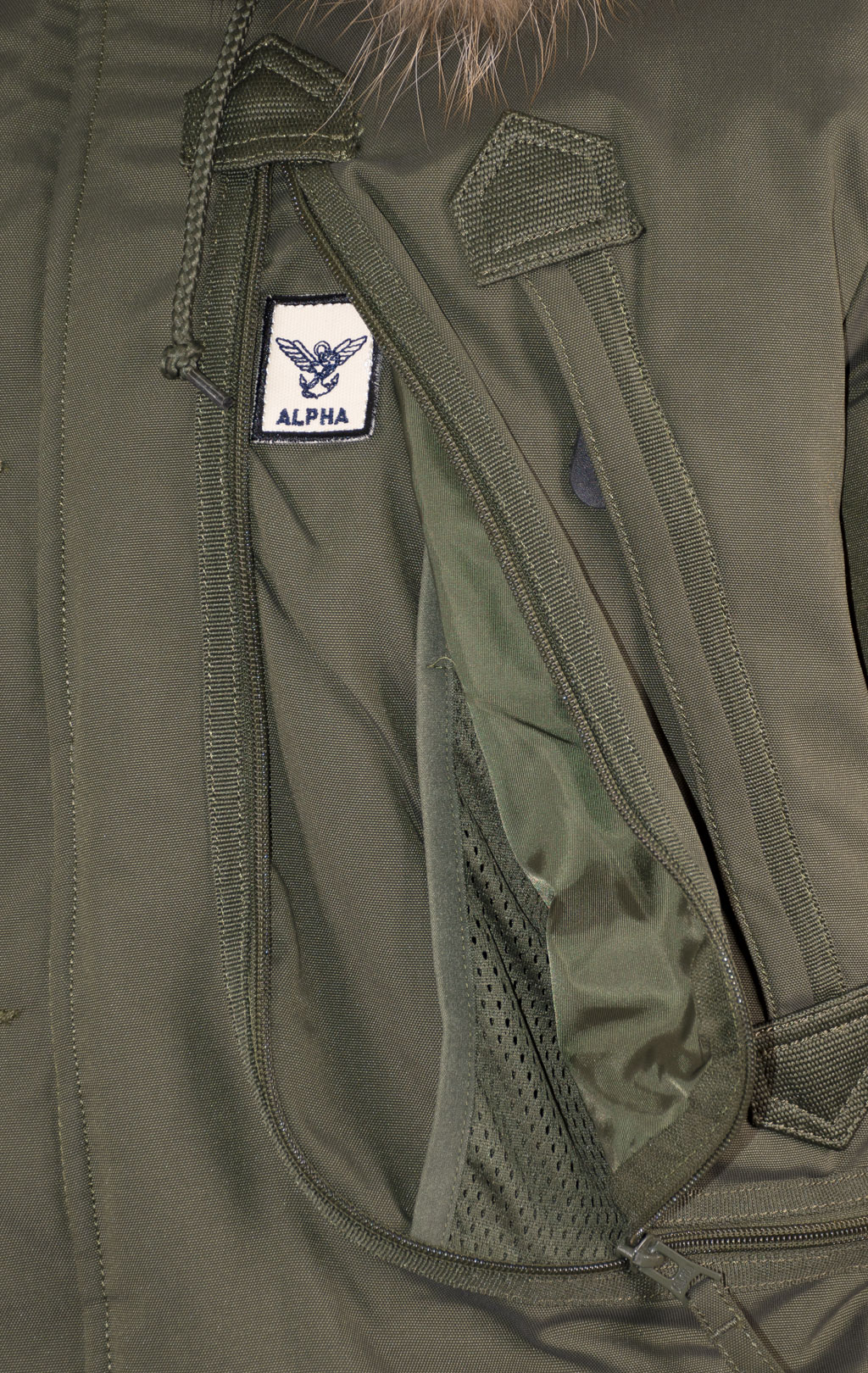 Аляска ALPHA INDUSTRIES POLAR big size натур. мех dark green 