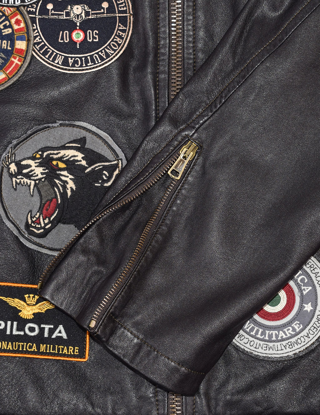 Куртка AERONAUTICA MILITARE кожа SS 20/IT chocolate (PN 5008) 
