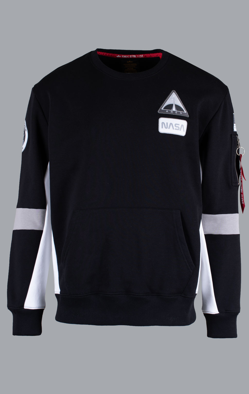 Свитшот ALPHA INDUSTRIES NASA SPACE CAMP SWEATER black 