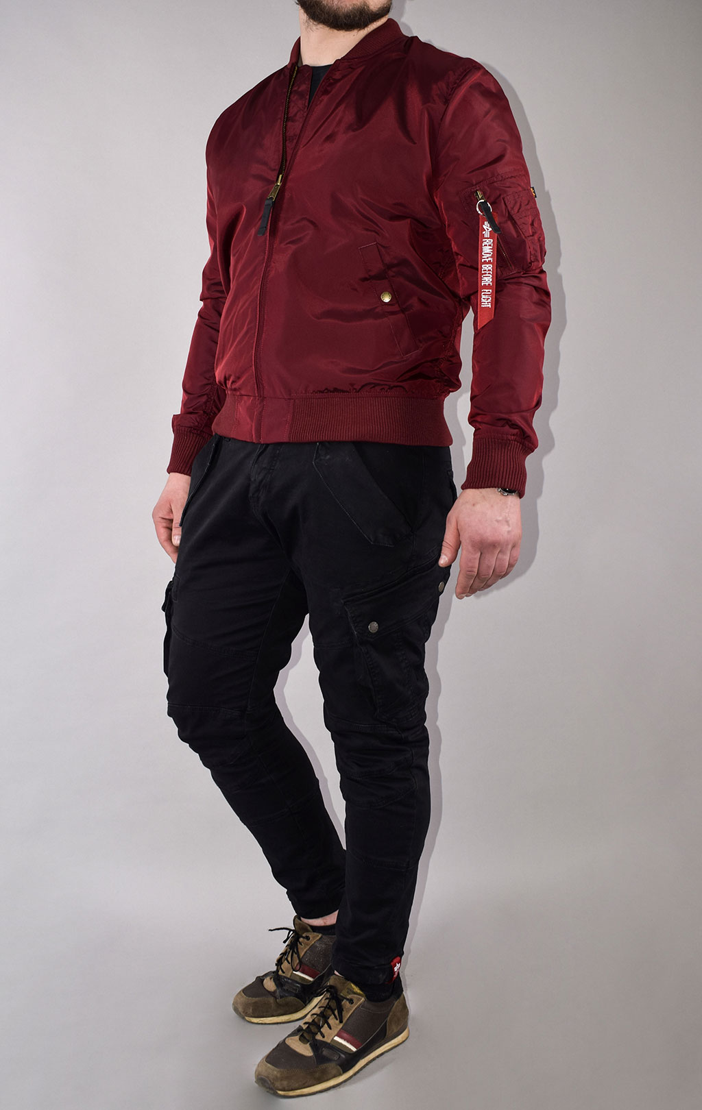 Ветровка-бомбер ALPHA INDUSTRIES MA-1 TT burgundy 