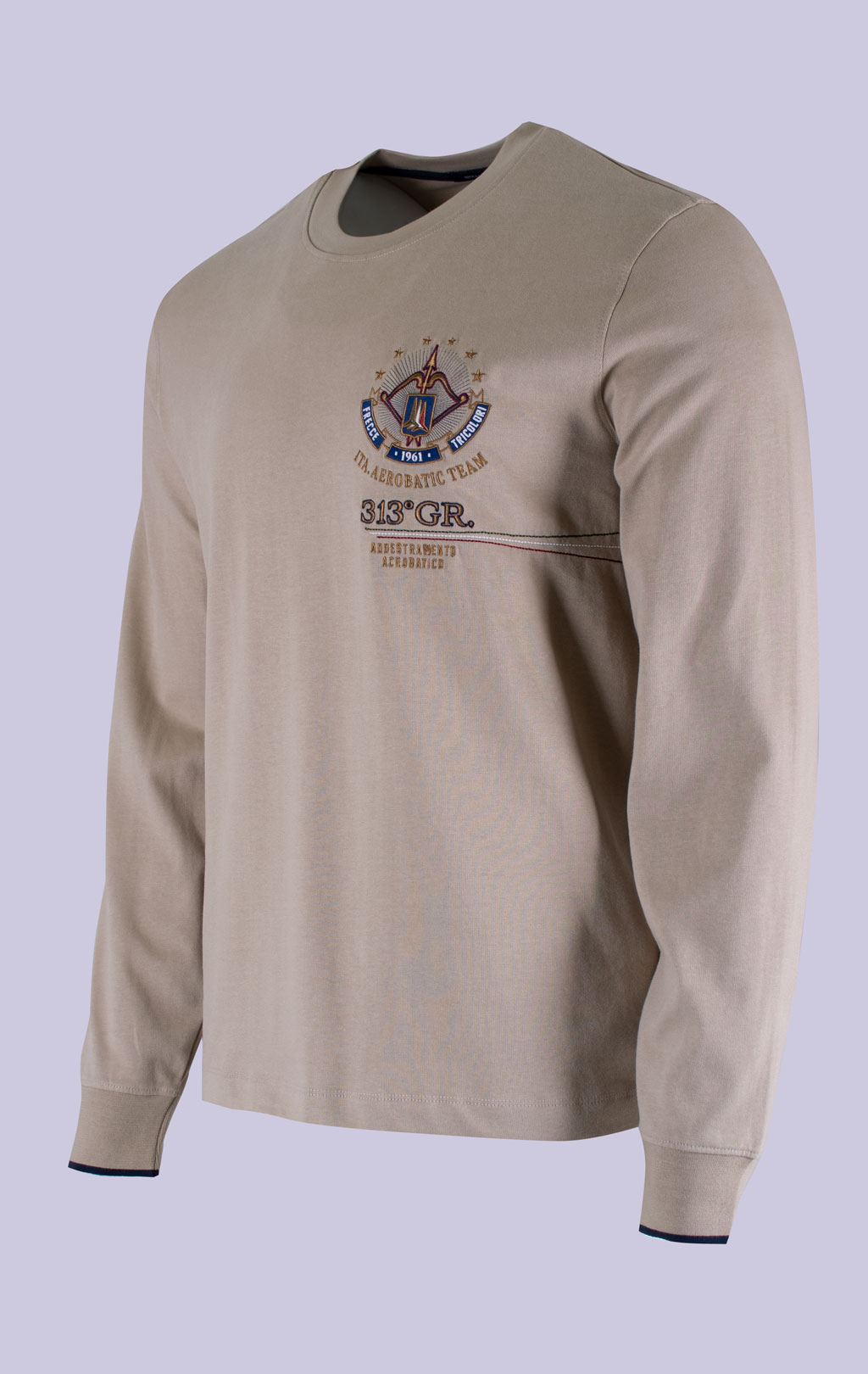 Лонгслив AERONAUTICA MILITARE FW 26/27/BD hazelnut (TS 2573) 