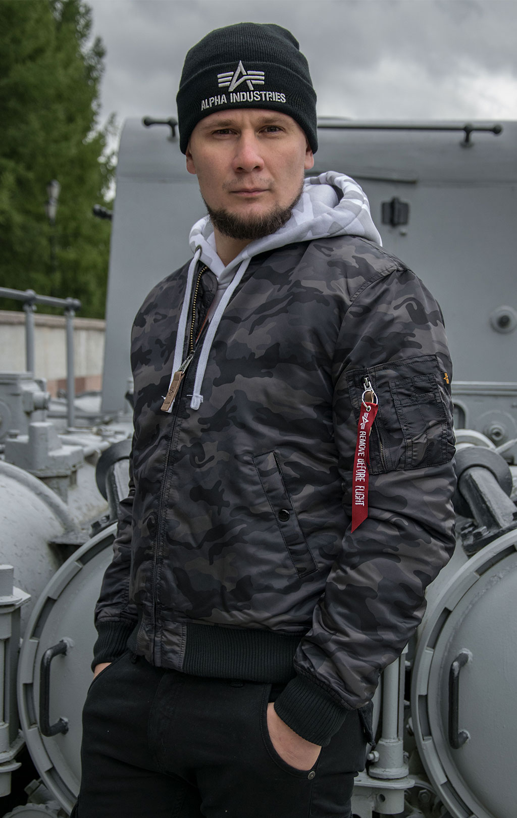 Бомбер ALPHA INDUSTRIES MA-1 VF 59 black camo 