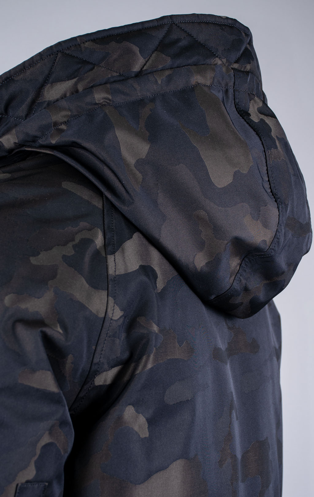 Аляска-пуховик ALPHA INDUSTRIES JACQUARD DOWN N-3B camo black 