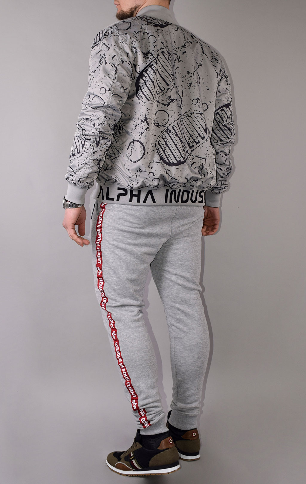 Ветровка-бомбер ALPHA INDUSTRIES MA-1 MOON LANDING REVERSIBLE black 