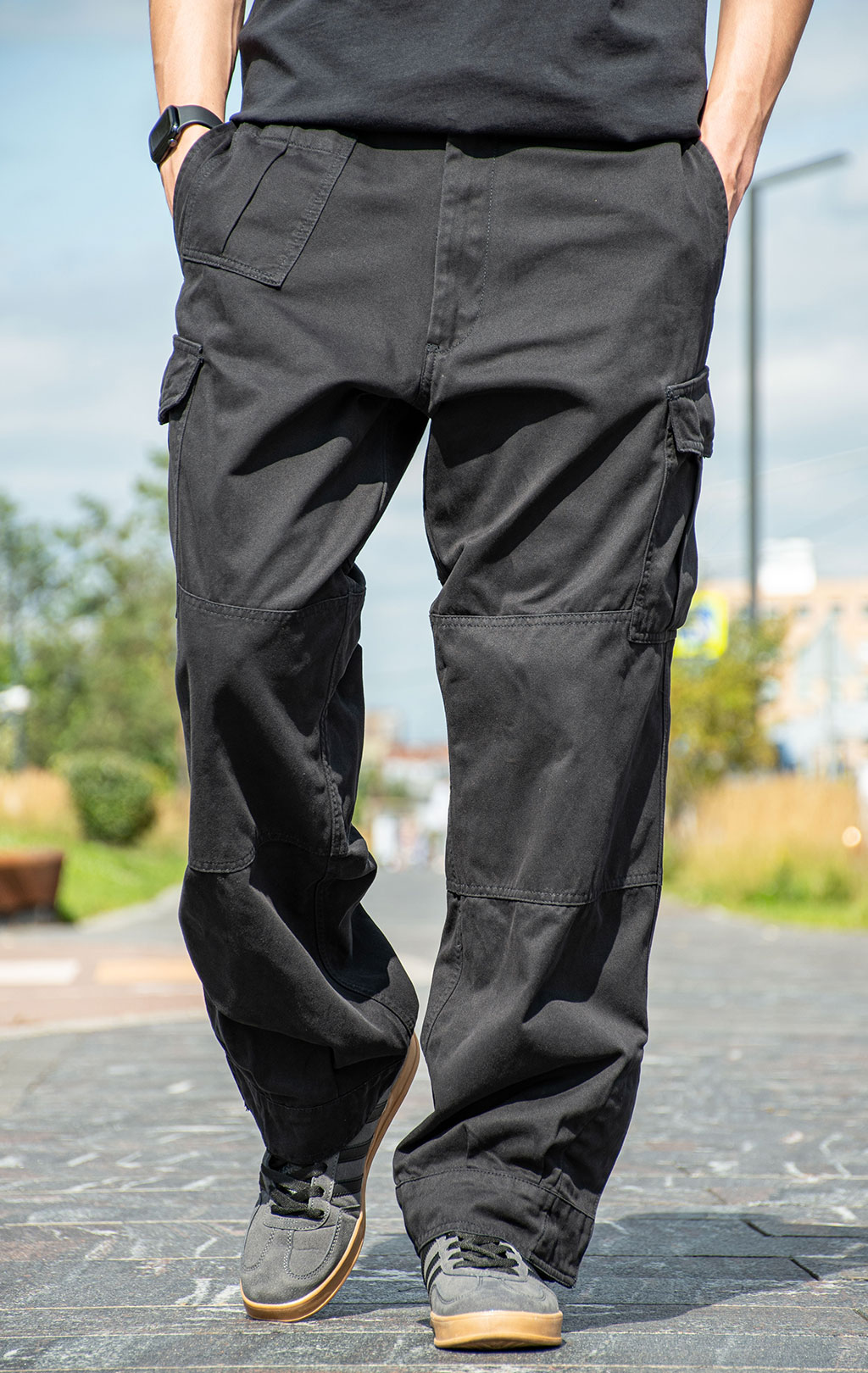 Брюки-карго ALPHA INDUSTRIES M-64 BELGIAN PANT плотные FW 24/25 black 