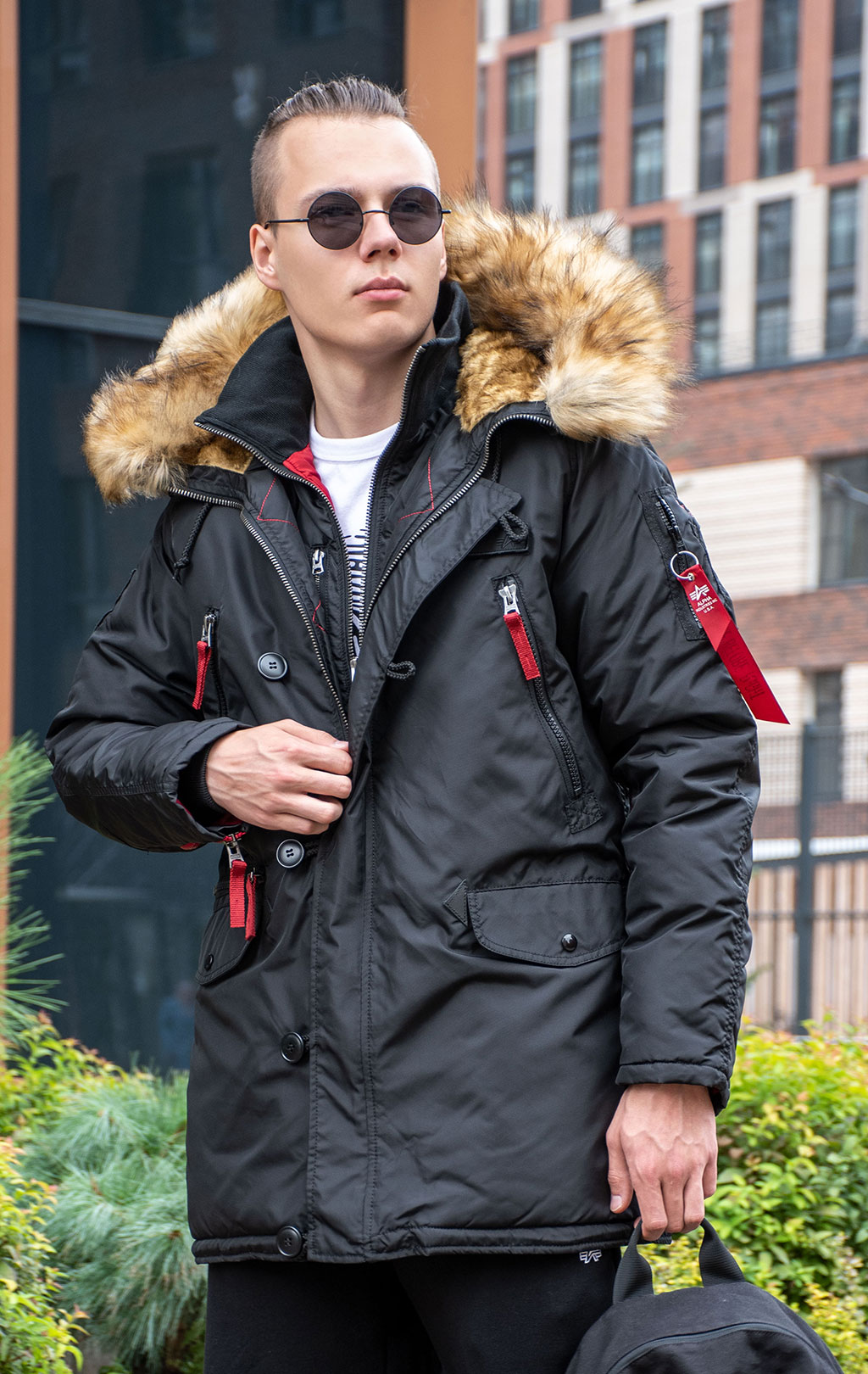 Аляска ALPHA INDUSTRIES PPS N-3B black/RBF red 