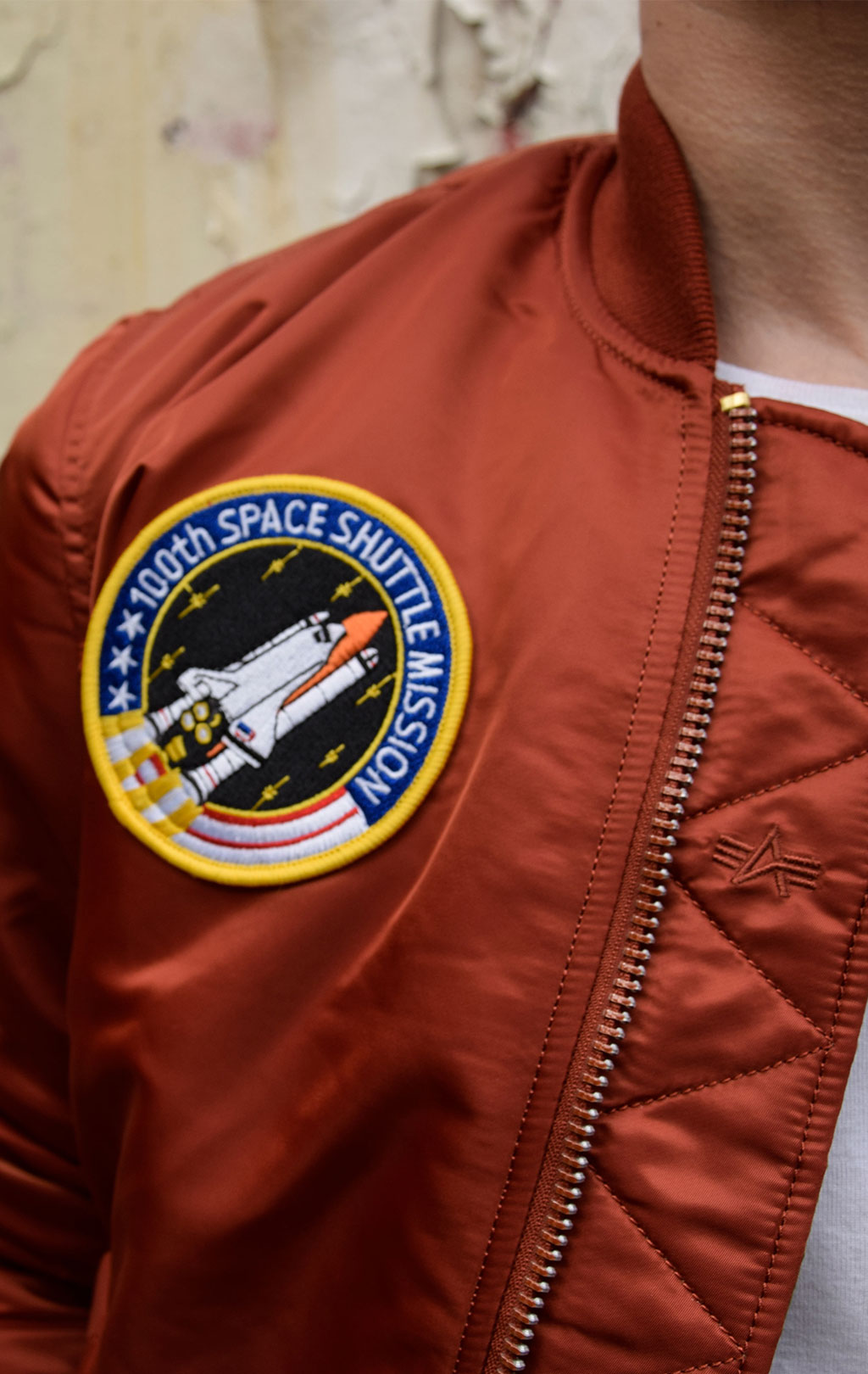 Бомбер ALPHA INDUSTRIES MA-1 NASA rust 