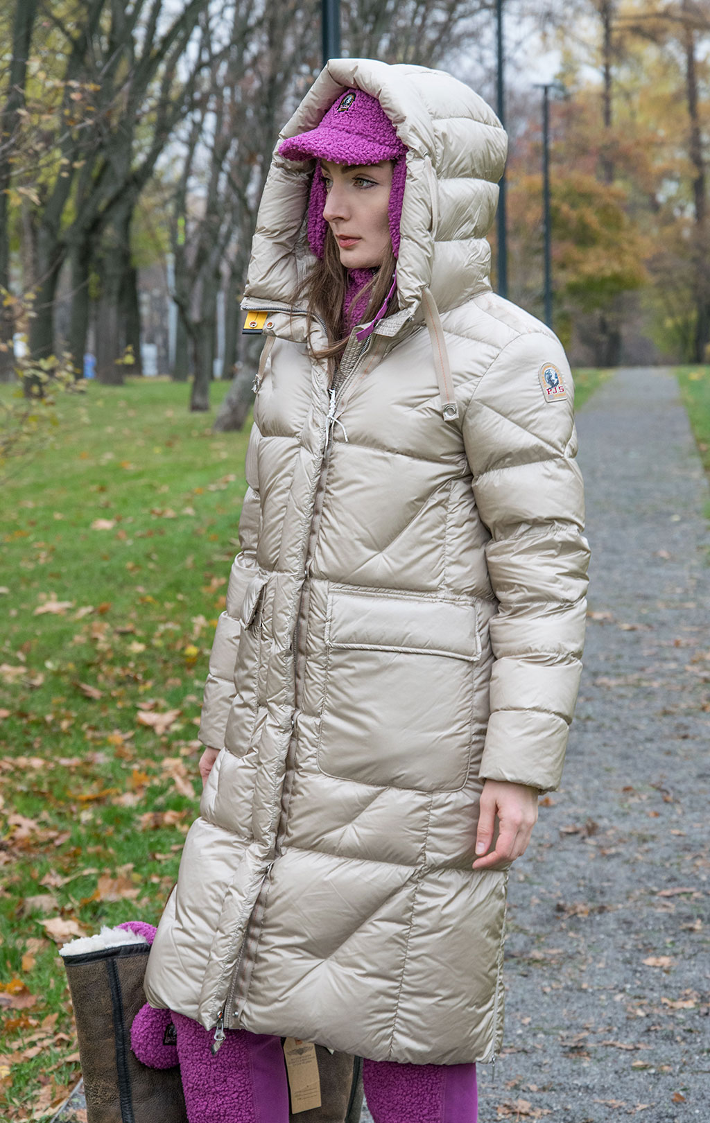 Женское пальто пуховое PARAJUMPERS LEONIE FW 22/23 tapioca 