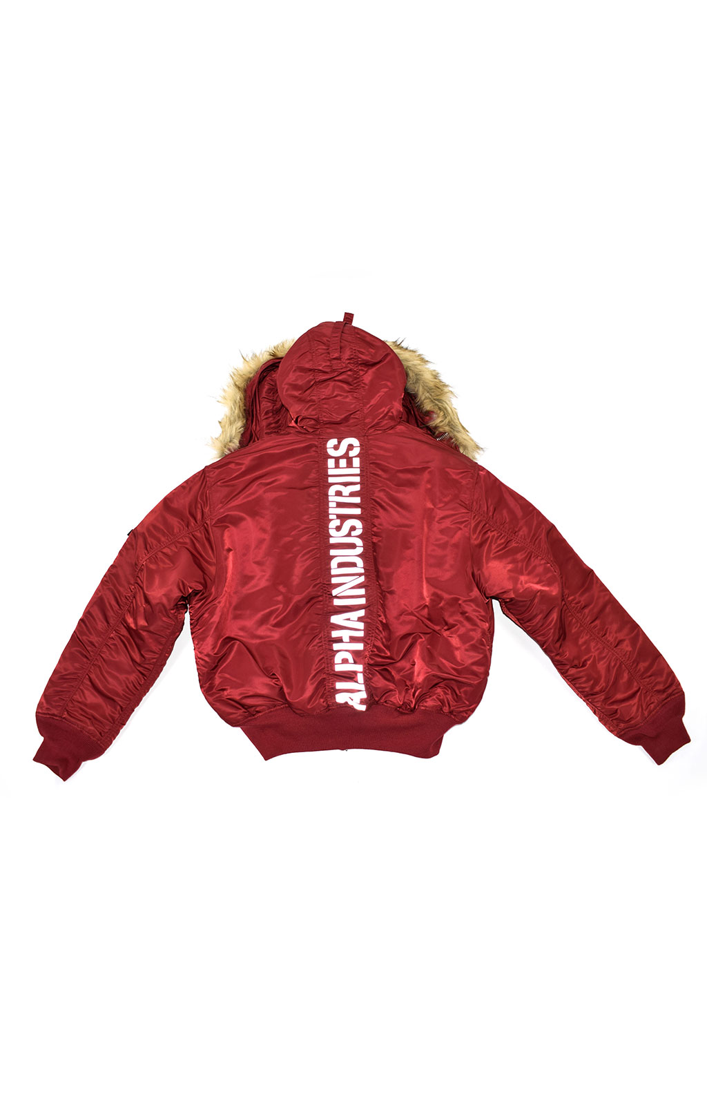 Аляска короткая ALPHA INDUSTRIES 45P HOODED CUSTOM commander red 