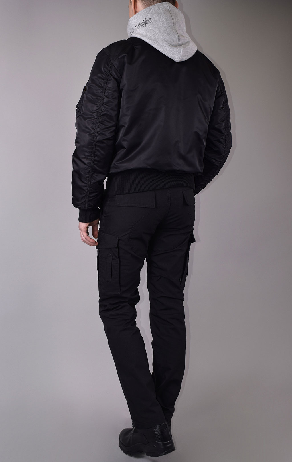 Куртка-бомбер лётная ALPHA INDUSTRIES MA-1 D-Tec big size black 