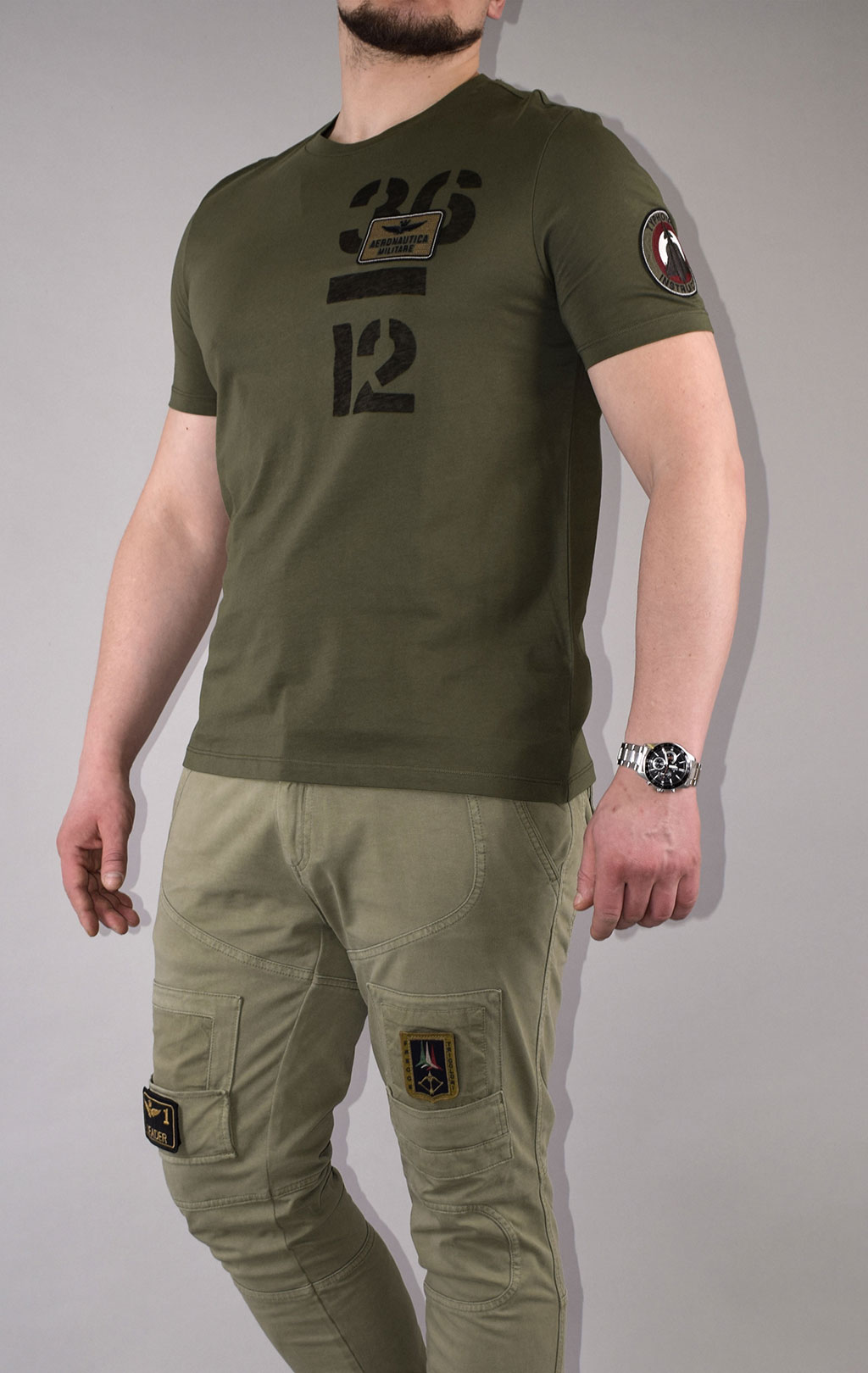 Футболка AERONAUTICA MILITARE SS 21/TR verde scuro (TS 1868) 