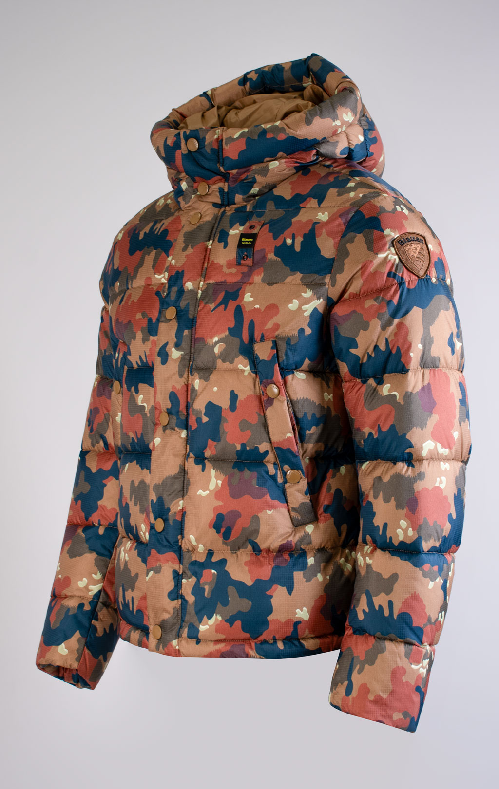 Куртка с капюшоном BLAUER BURTON ECO FW 25/26 tabacco swiss camo (C02153) 