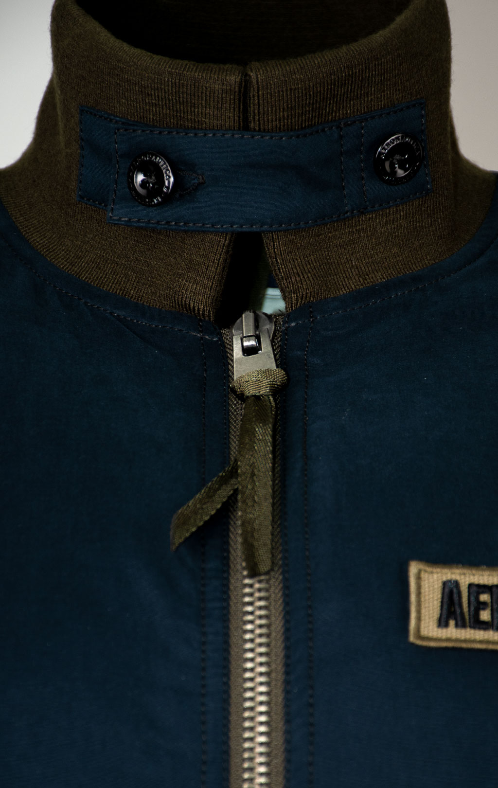 Куртка-бомбер AERONAUTICA MILITARE big size FW 25/26/CN midnight blue (AB 3000) 