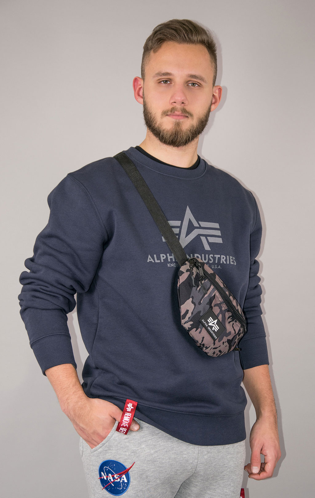Свитшот ALPHA INDUSTRIES BASIC SWEATER rep. blue 