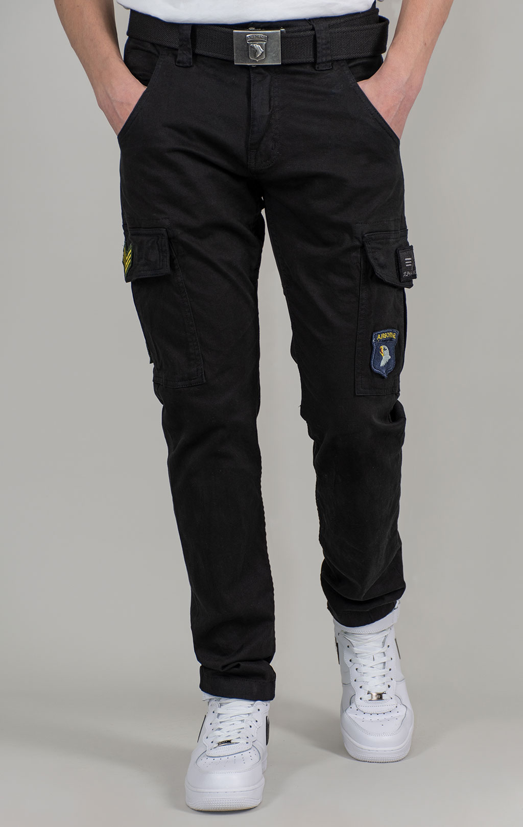 Брюки-карго ALPHA INDUSTRIES PETROL PATCH black 