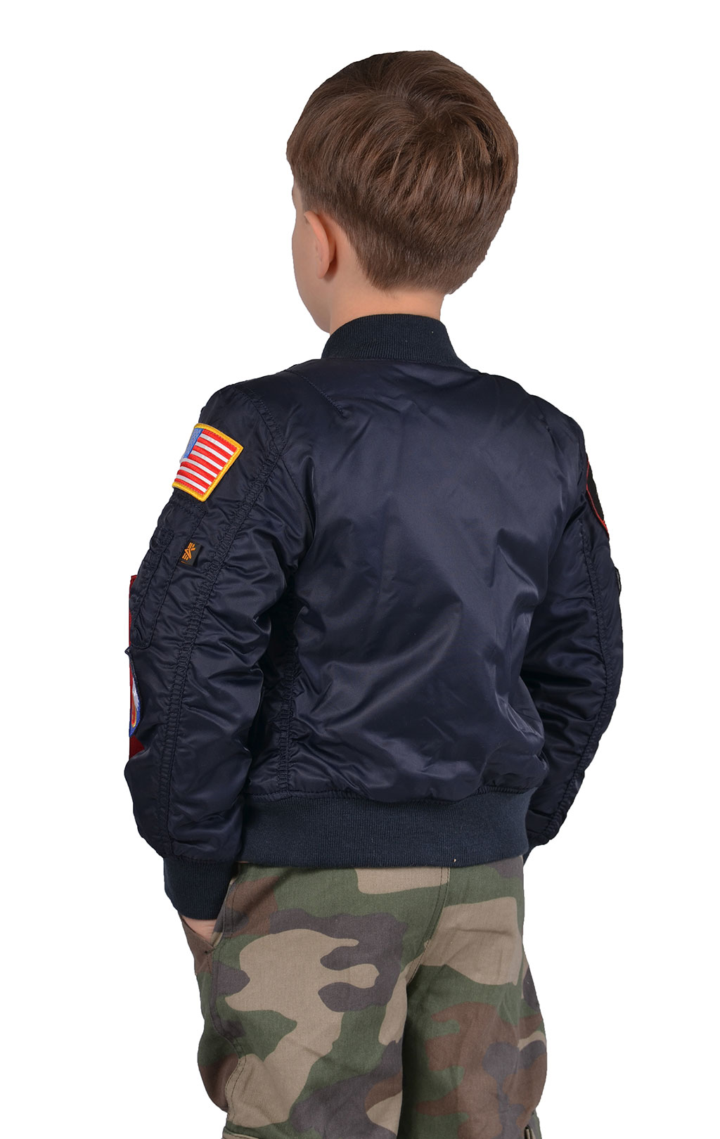 Детская куртка-бомбер лётная ALPHA INDUSTRIES MA-1 Youth Patch Kids rep. blue 