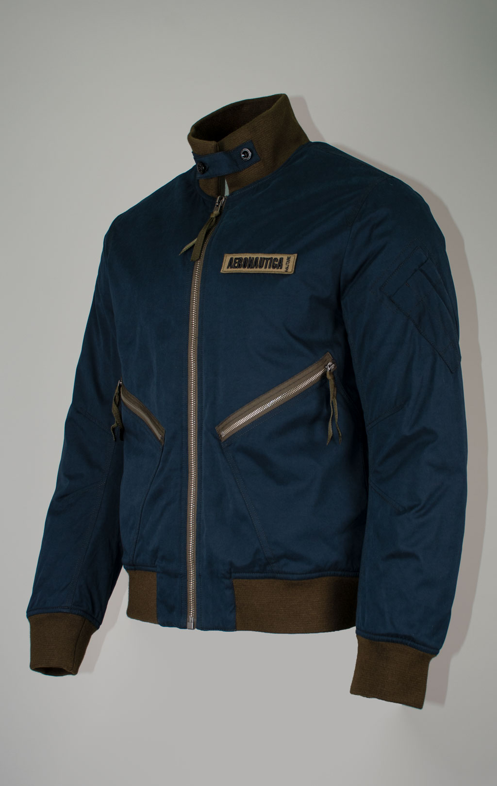Куртка-бомбер AERONAUTICA MILITARE FW 25/26/CN midnight blue (AB 3000) 