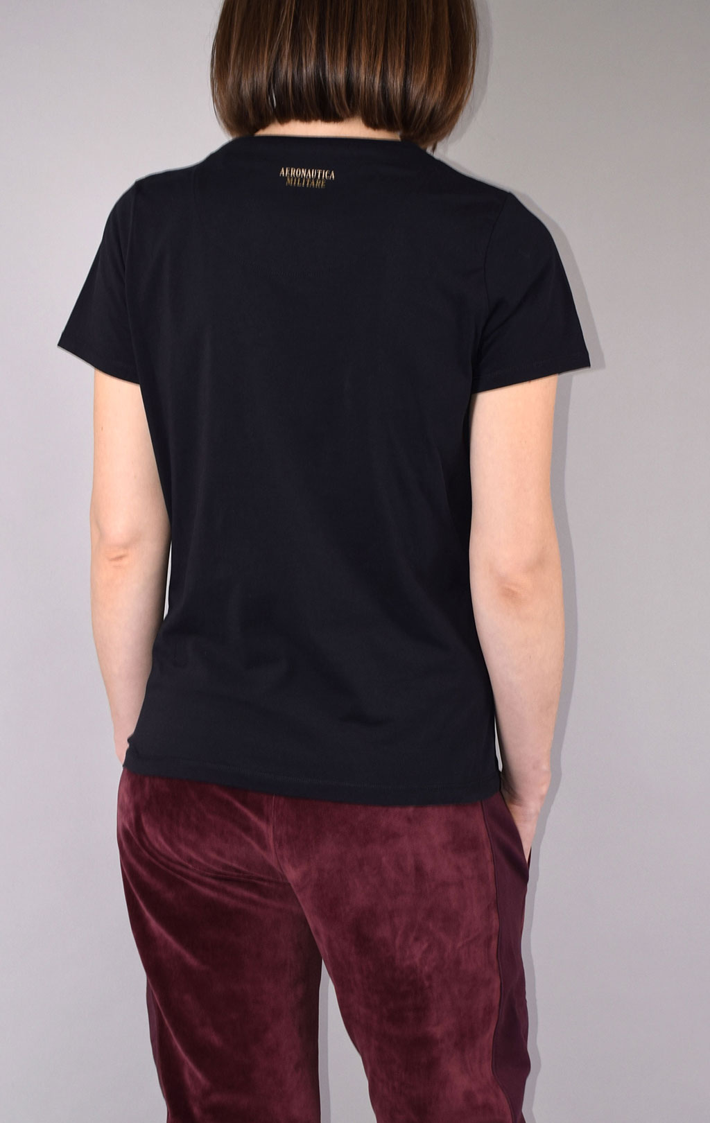 Женская футболка AERONAUTICA MILITARE FW 19/20 nero (TS 1687) 