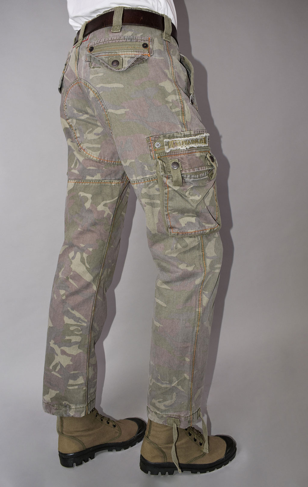 Брюки-карго ALPHA INDUSTRIES TOUGH C camo woodland 