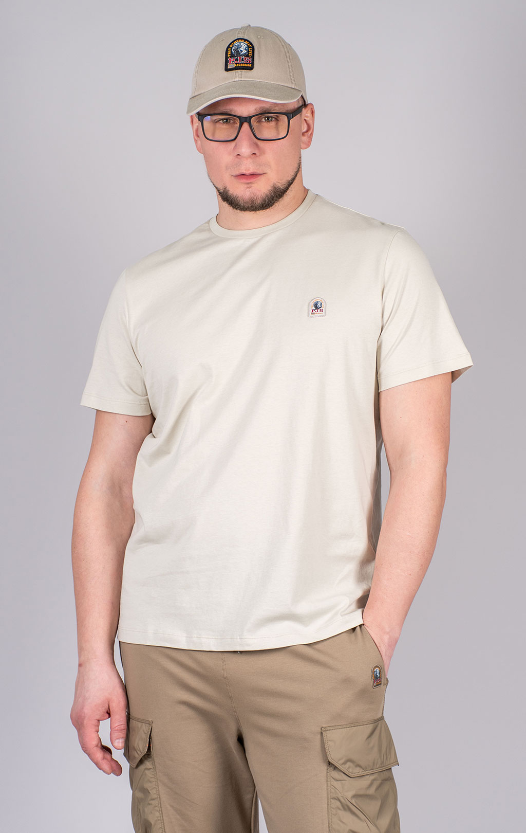 Футболка PARAJUMPERS PATCH TEE SS 25 m asparagus 